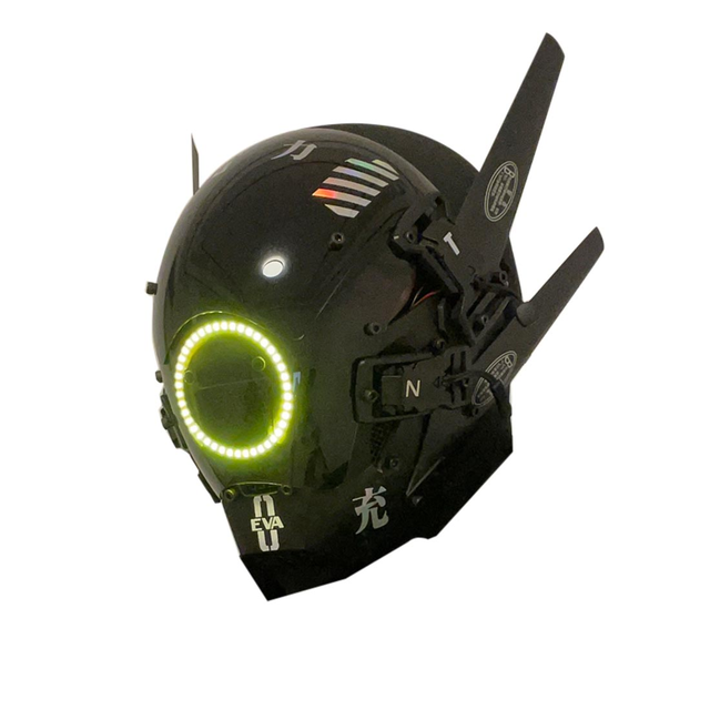 TacticalXmen Cyberpunk Helmet Mask Cyberpunk Futuristic Helmet Cyberpunk Mask techwear Cyberpunk Cosplay with LED Lights