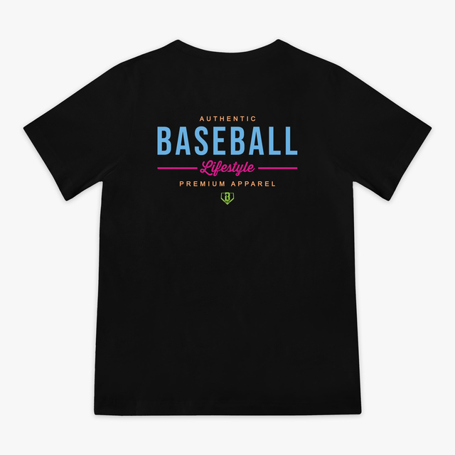 Authentic Youth Tee - BL Black/Neon