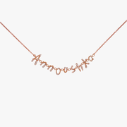 18k Rose Gold, Diamond Chain Letters Personalised Necklace