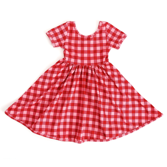 Red & Pink Gingham Everyday Dress