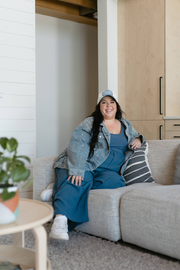 Desert Romper in Denim Blue