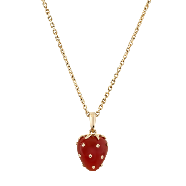 Petite Strawberry Agate Pendant