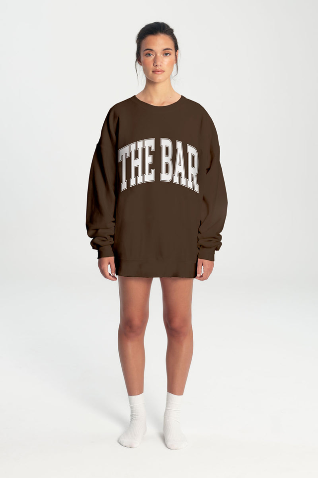 VARSITY SWEATSHIRT CHOCOLATE / WHITE