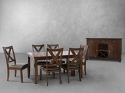 Theodore 8-pc Dining Set with Server - Brown
