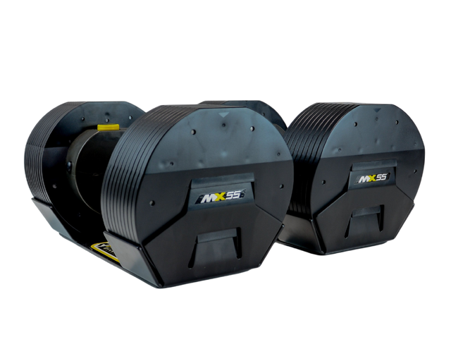 MX55 Rapid Change Adjustable Dumbbells (10 lbs to 55 lbs) (Pair)