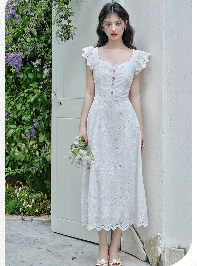 Camille Broderie Anglaise Cottagecore Dress