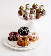 Fall Bundt Cakes with Gourmet Drizzled Strawberries