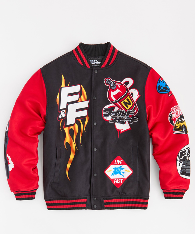 Fast & Furious Control the Drift Varsity Jacket - Black