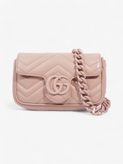 Gucci GG Marmont Belt Bag Baby Pink Matelasse Leather