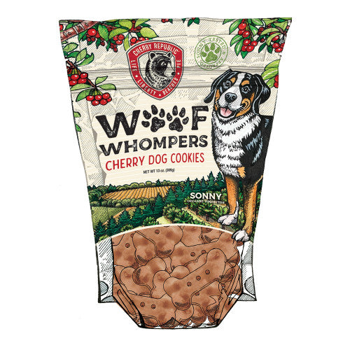 Cherry Woof Whompers Dog Cookies