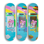 Girl x Hello Kitty Sean Malto Rainbow 8.25" Skateboard Deck