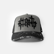 CROSS EMBROIDERED A-FRAME TRUCKER HAT