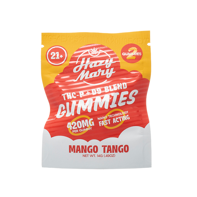 Hazy Mary D9 Blend THC-P Gummies 420mg - Mango Tango