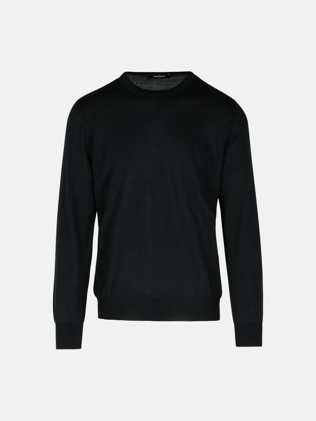 BLACK CASHMERE BLEND SWEATER