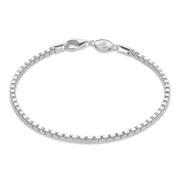 Square Box Chain Bracelet (3mm), Sterling Silver