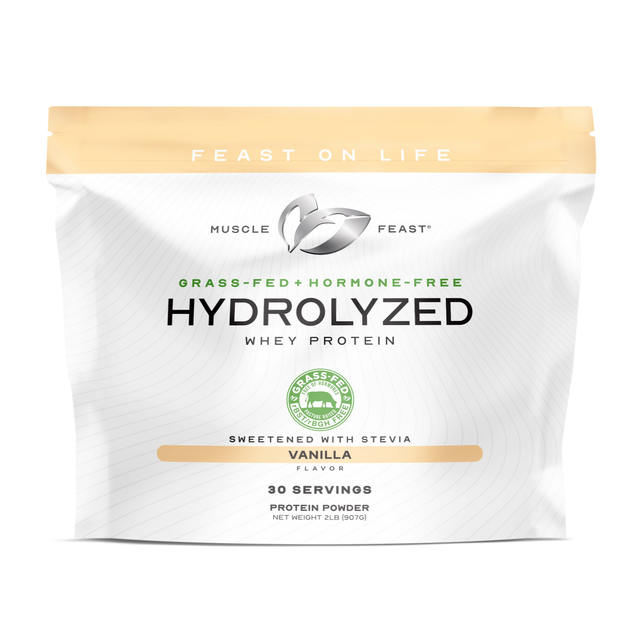 Grass-Fed Hydrolyzed Whey Protein Powder, All Natural Hormone-Free