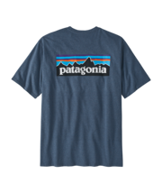 Patagonia Mens P-6 Logo Responsibili-Tee in Utility Blue