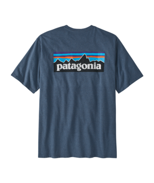 Patagonia Mens P-6 Logo Responsibili-Tee in Utility Blue