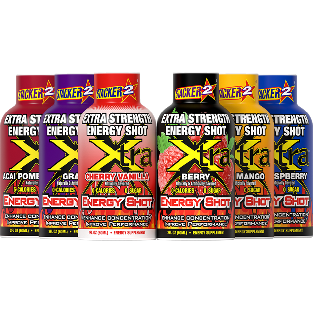 Xtra Energy Shots Extra Strength  (12pk - 2 oz Bottles)