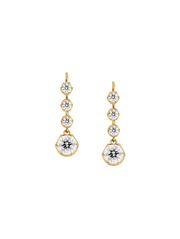 HENRIETTA 4-STONE DROP EARRINGS IN MOISSANITE