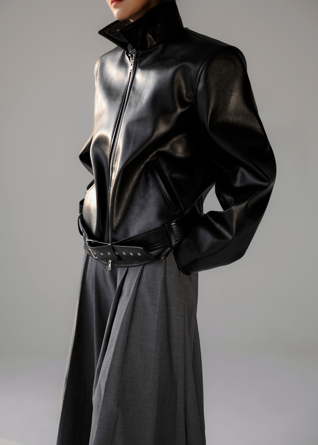 Norbury Faux Leather Jacket - Black