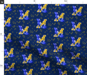 Fabric in M is for Michigan / Blue & Yellow / School Spirit