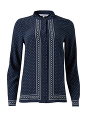 Johnson Navy Multi Polka Dot Blouse