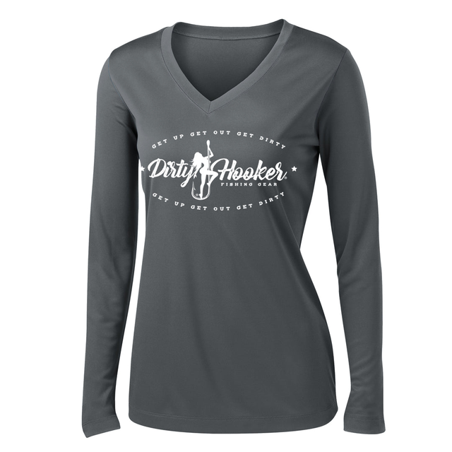Dirty Hooker Vintage Ladies V-neck Dry Fit