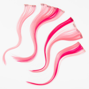 ombre faux hair clip in extensions - pink, 2 pack