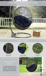 Hide Outdoor Patio Swing Chair Without Stand by Modway