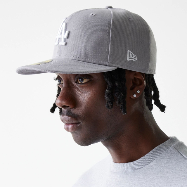 LA Dodgers MLB Basic Grey 59FIFTY Fitted Cap