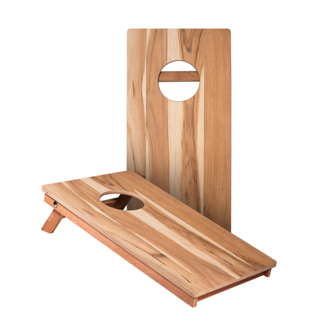 Natural Hickory Backyard 1200 Cornhole Boards