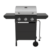 3-Burner Gas Grill with Side Shelves