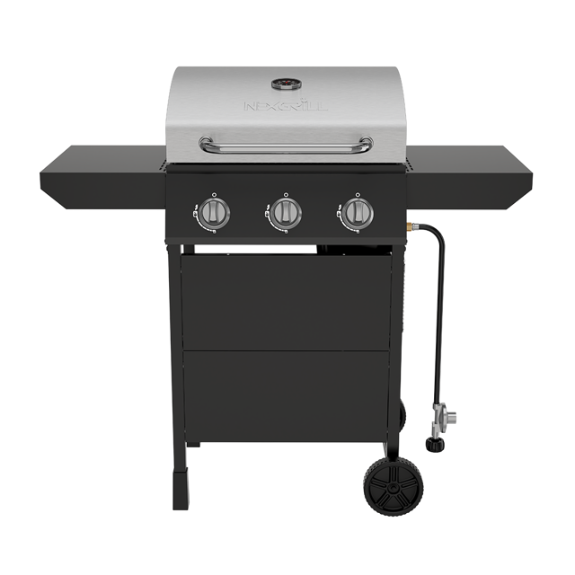 3-Burner Gas Grill with Side Shelves