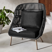 Better Homes & Gardens Tarren Patio Outdoor Statement Chair - Black