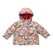 Girls Ruffle Pete Puffer - Watercolor Floral