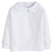 Piped Peter Pan Shirt - White