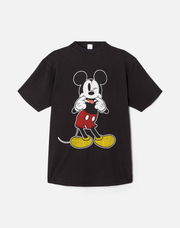 Boyfriend "Silly Mickey Mouse" Tee - Washed Black