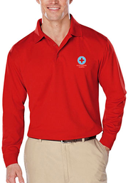 Blue Generation Adult Long Sleeve Wicking Polo Shirts
