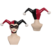 Suicide Squad: Kill the Justice League Harley Quinn Cosplay Hat Eyemask Set Halloween Party Costume Props