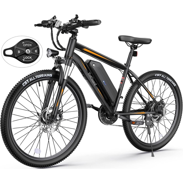 ANCHEER Totguard Electric Bike, Electric Bike for Adults 27.5'' E-Bike with 500W Motor(Peak 750W), 21.6MPH Mountain Bike with Lockable Suspension Fork, 48V 499.2WH Removable Battery-AN5858