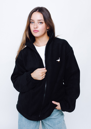 Unisex Goose Full Zip Fleece - Black