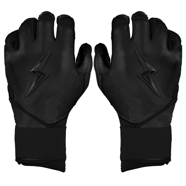 Bear Series Long Cuff Batting Gloves - Blackout