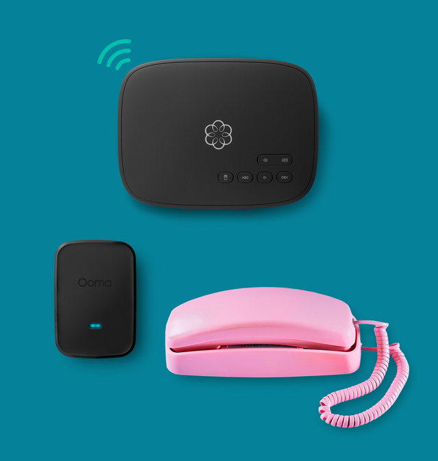 Ooma Pink Phone Bundle