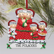Personalized Pajama Family Christmas Ornament