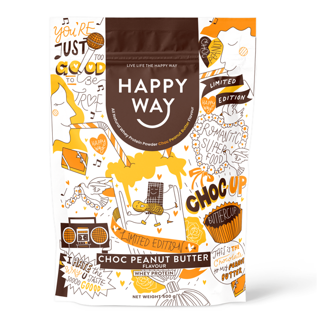 Choc Peanut Butter Whey Protein Powder 500g