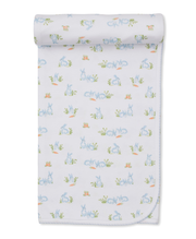 Baby Bunny Patch Blue Blanket