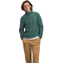 The North Face Textured Cap Rock Quarter Zip Jacket for Men Medium Pine Needle