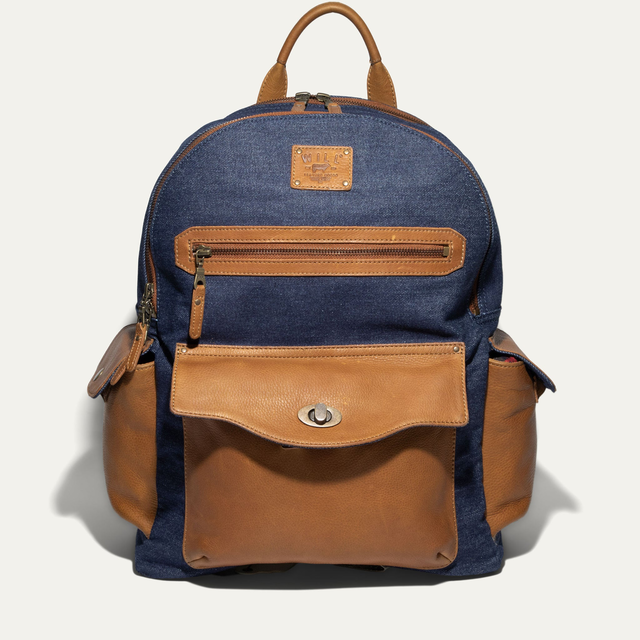 Canvas And Leather Backpack