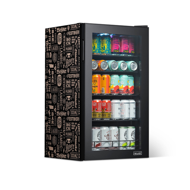 Newair® 126-Can Freestanding "Beers of the World" Beverage Fridge - 18.5"